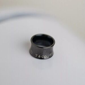 Tiffany and Co 1837 black titanium ring